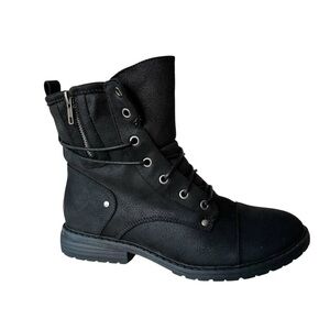 Women's Very G Kenia Black Lace-Up Ankle Boots